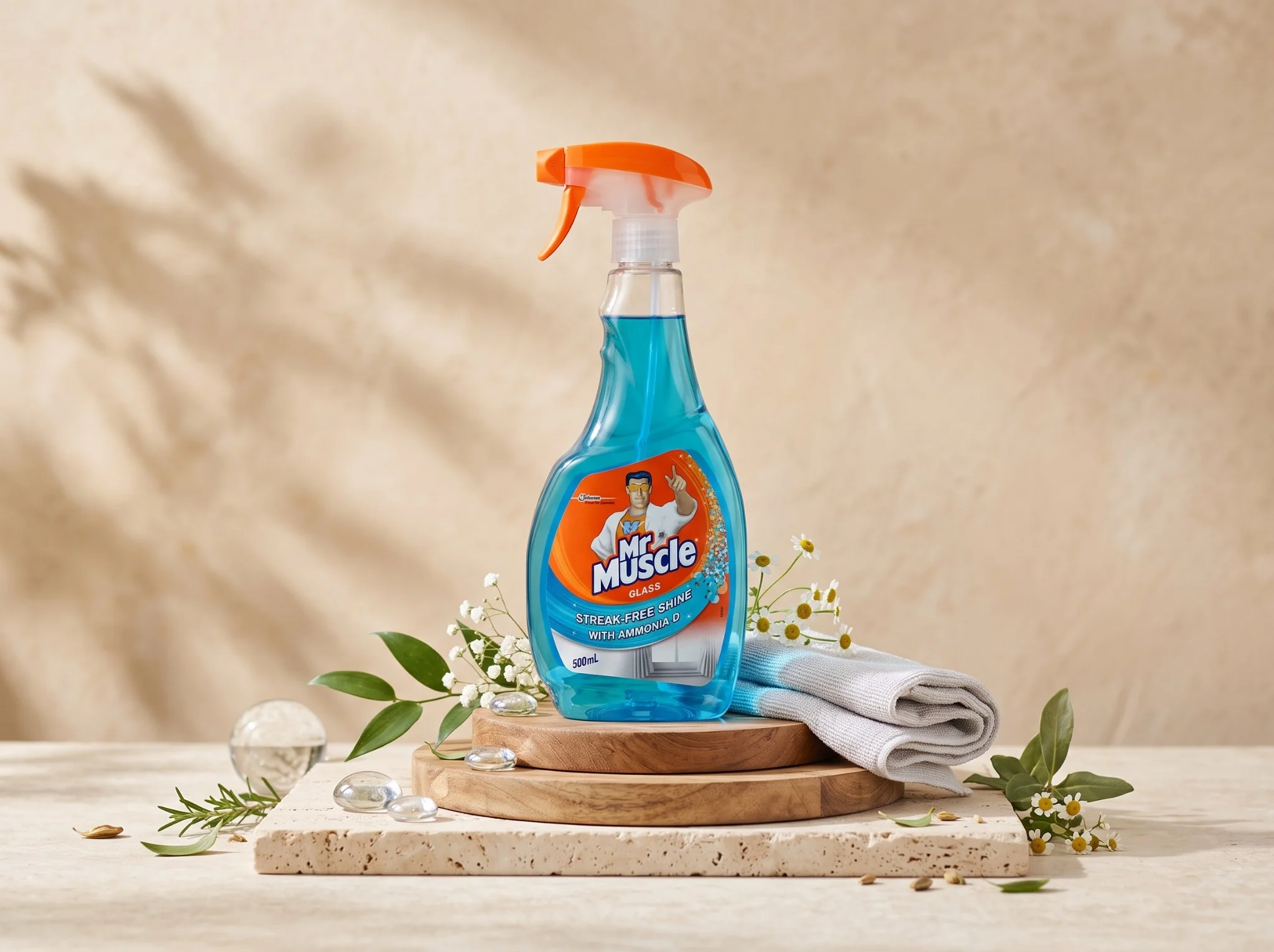 MR MUSCLE GLASS CLEANER500ML